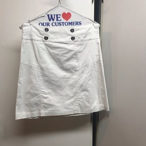 Dalia Collection white zip back skirt Sz 6Petite
